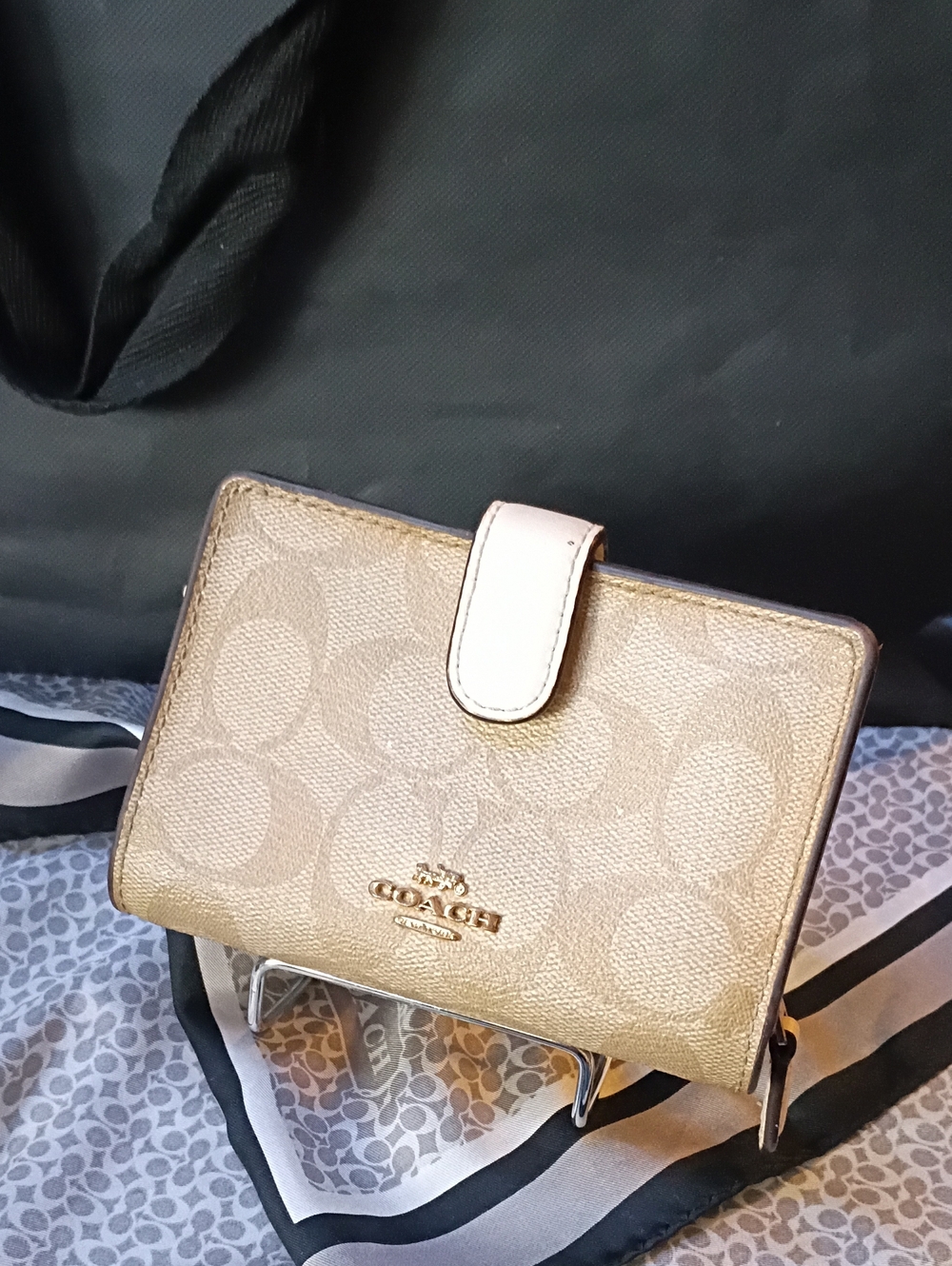 Coach Compact Monogram Wallet